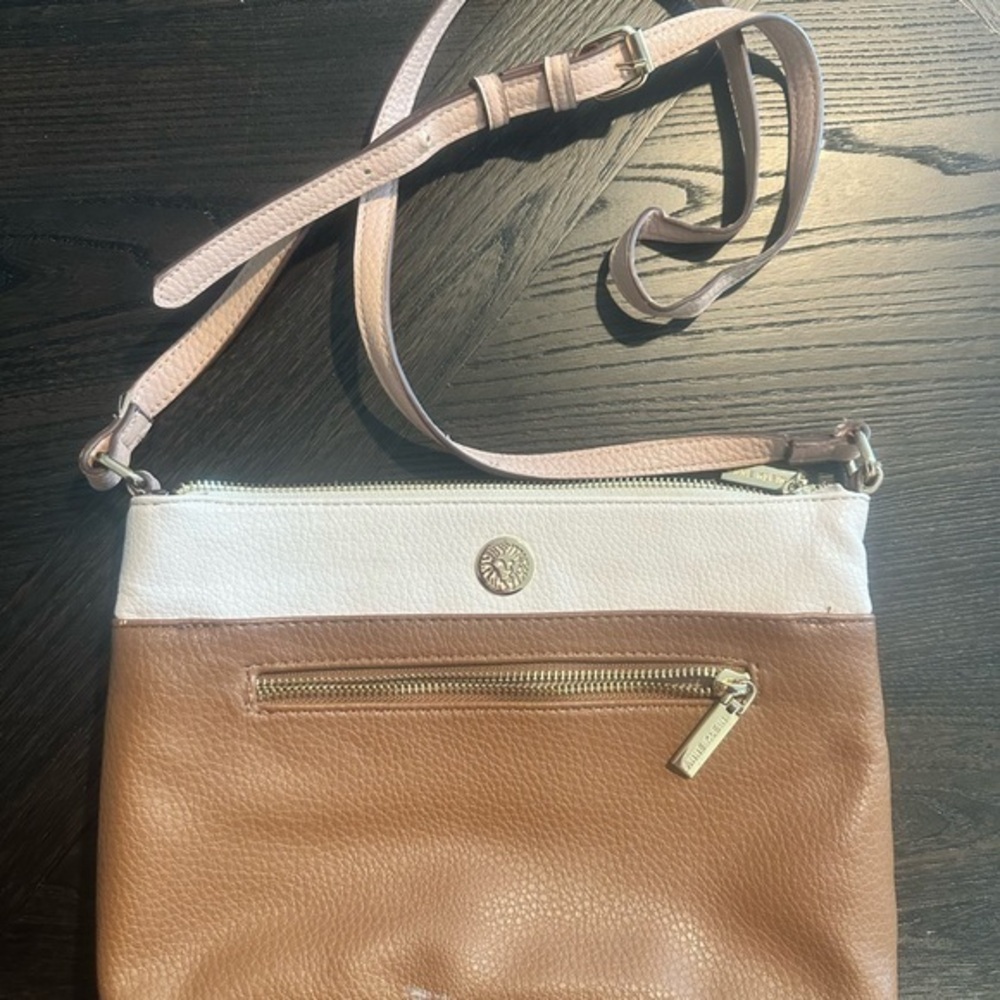 Anne Klein Two-Tone Leather Crossbody Bag